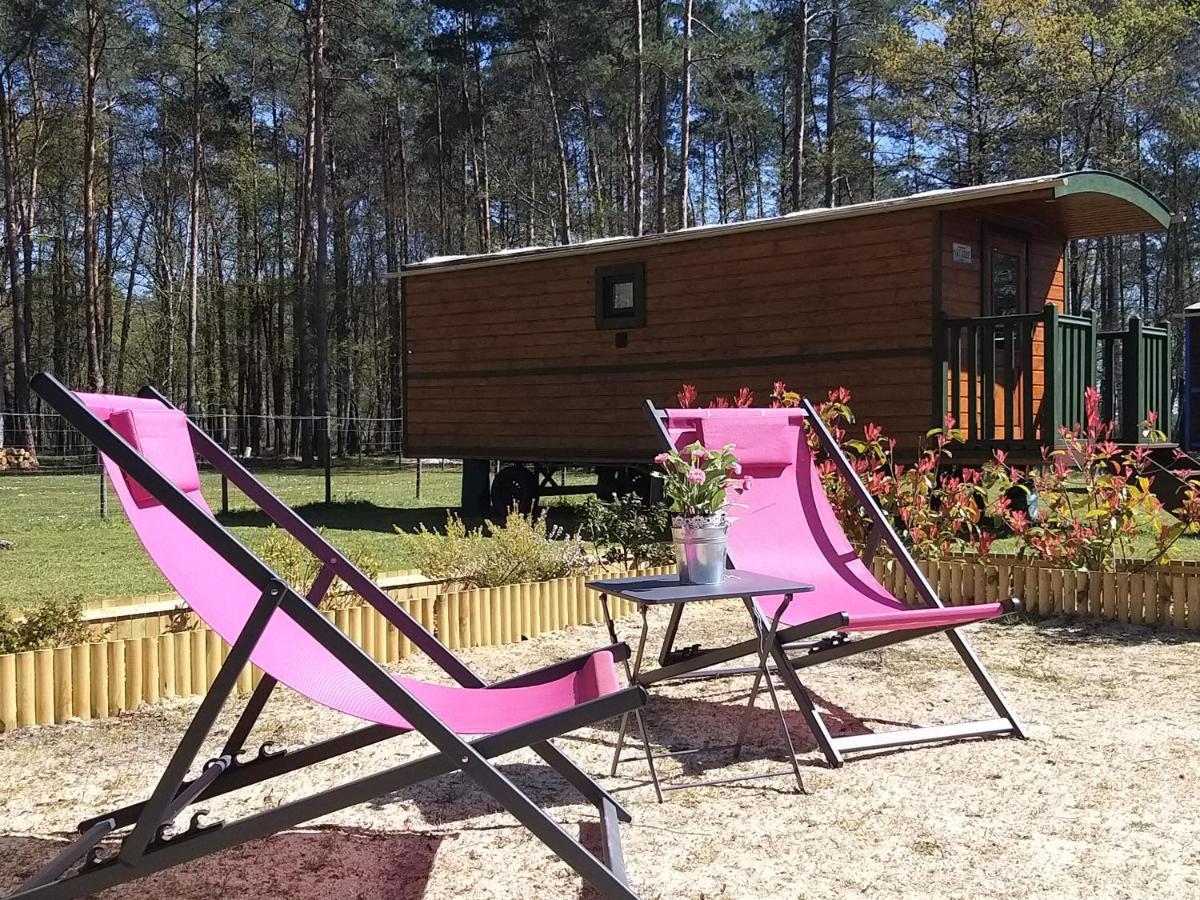 Roulottes Du Chalet Des Pins Rougeou エクステリア 写真