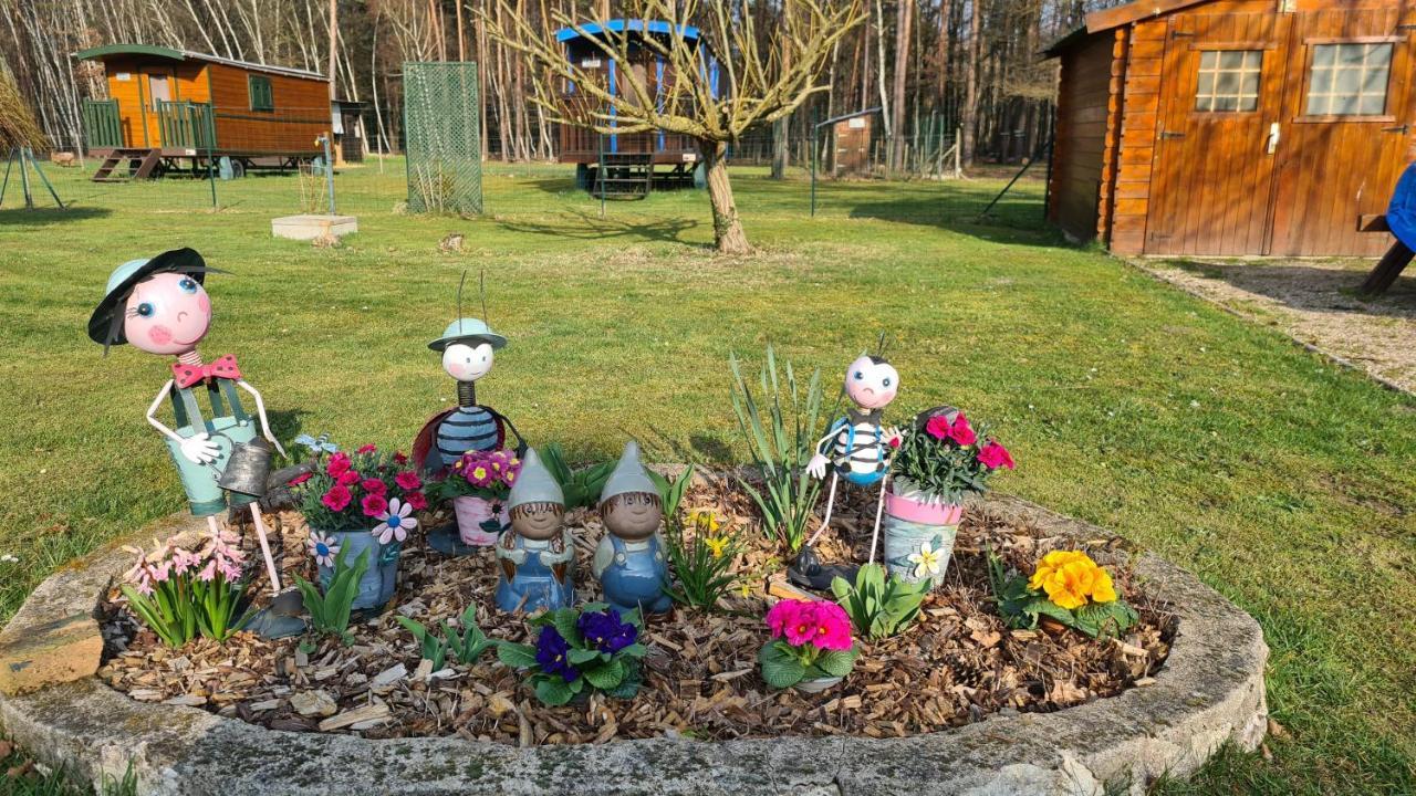 Roulottes Du Chalet Des Pins Rougeou エクステリア 写真