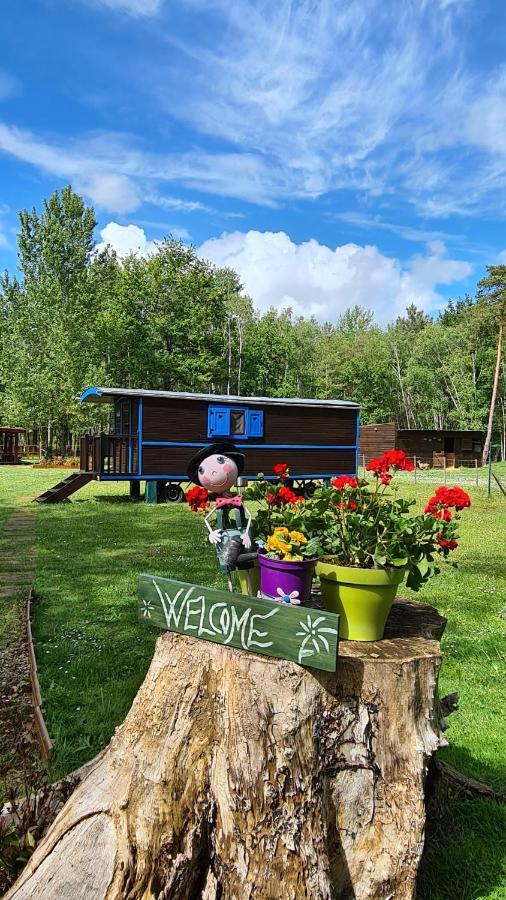 Roulottes Du Chalet Des Pins Rougeou エクステリア 写真